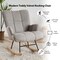 Ferpit Teddy Velvet Rocking Accent Chair Uplostered Glider Rocker Armchair For Nursery Comfy Side Chair For Living Room
